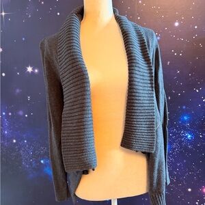 Market & Spruce Charcoal Ribbed Cardigan